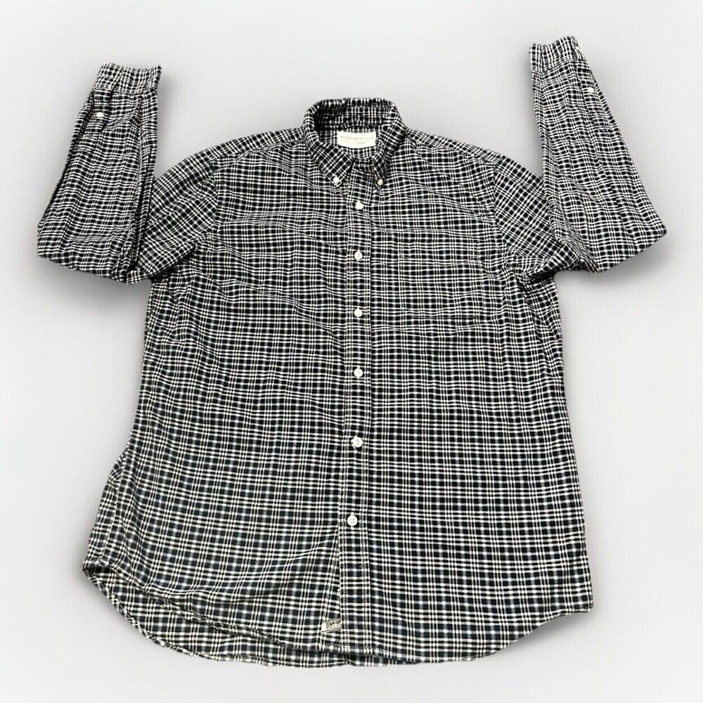 Denim Supply Ralph Lauren Shirt Mens Plaid Blue Vintage Size Large